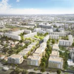 Vue aérienne du quartier Terraillon à Bron